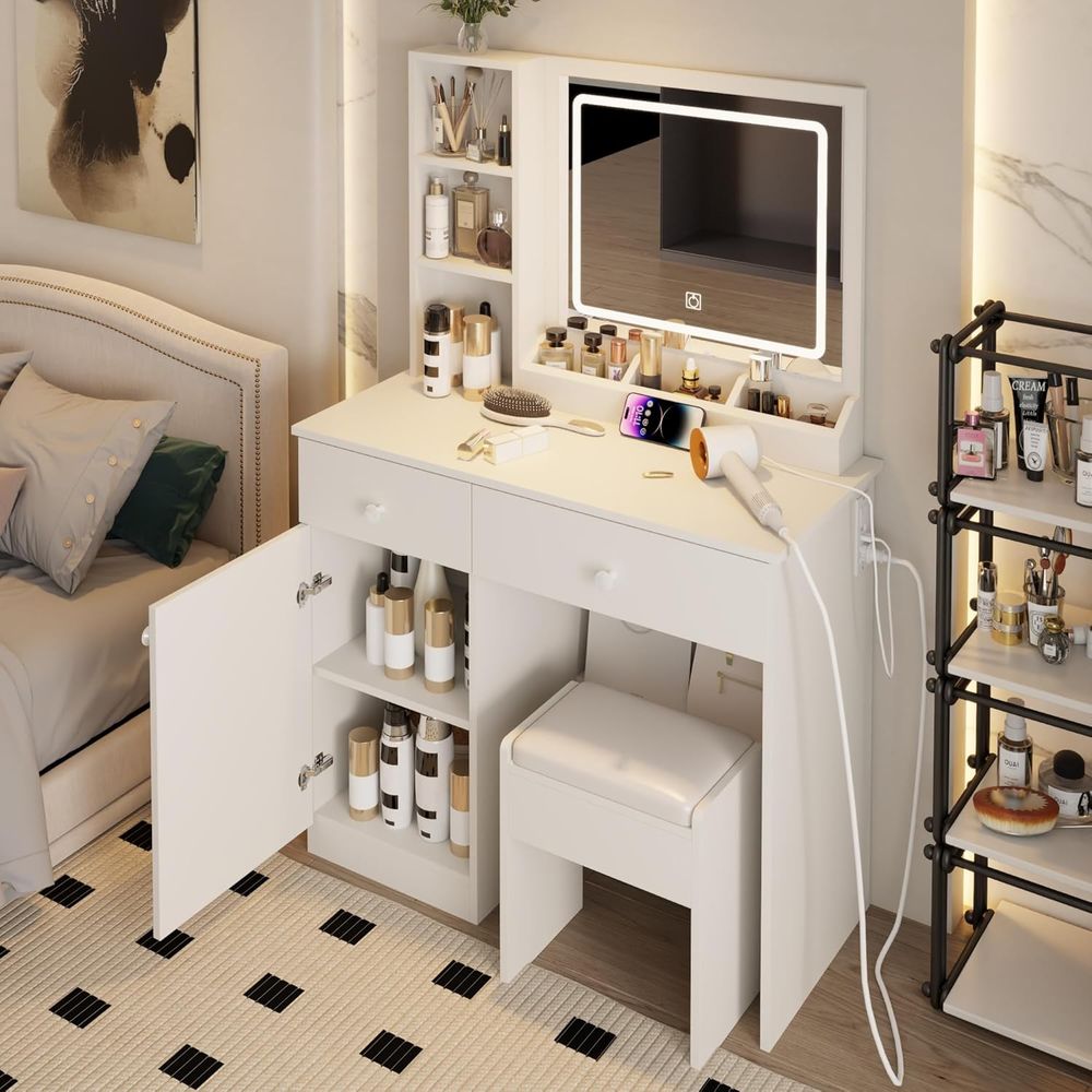 Beauty Makeup Vanity Set - Conjunto de Mesa de Maquiagem, Espaço