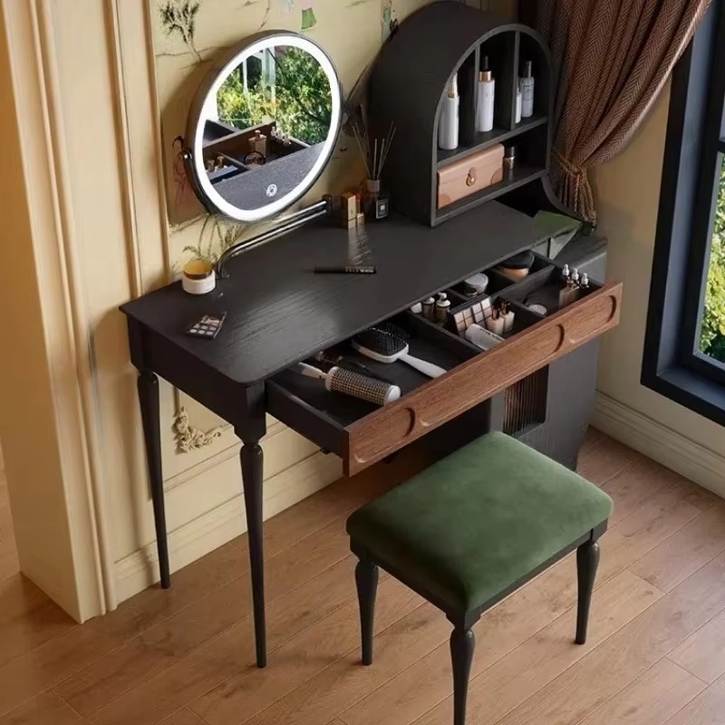 Beauty Makeup Vanity Set - Mesa de Maquiagem Italiana Preta com