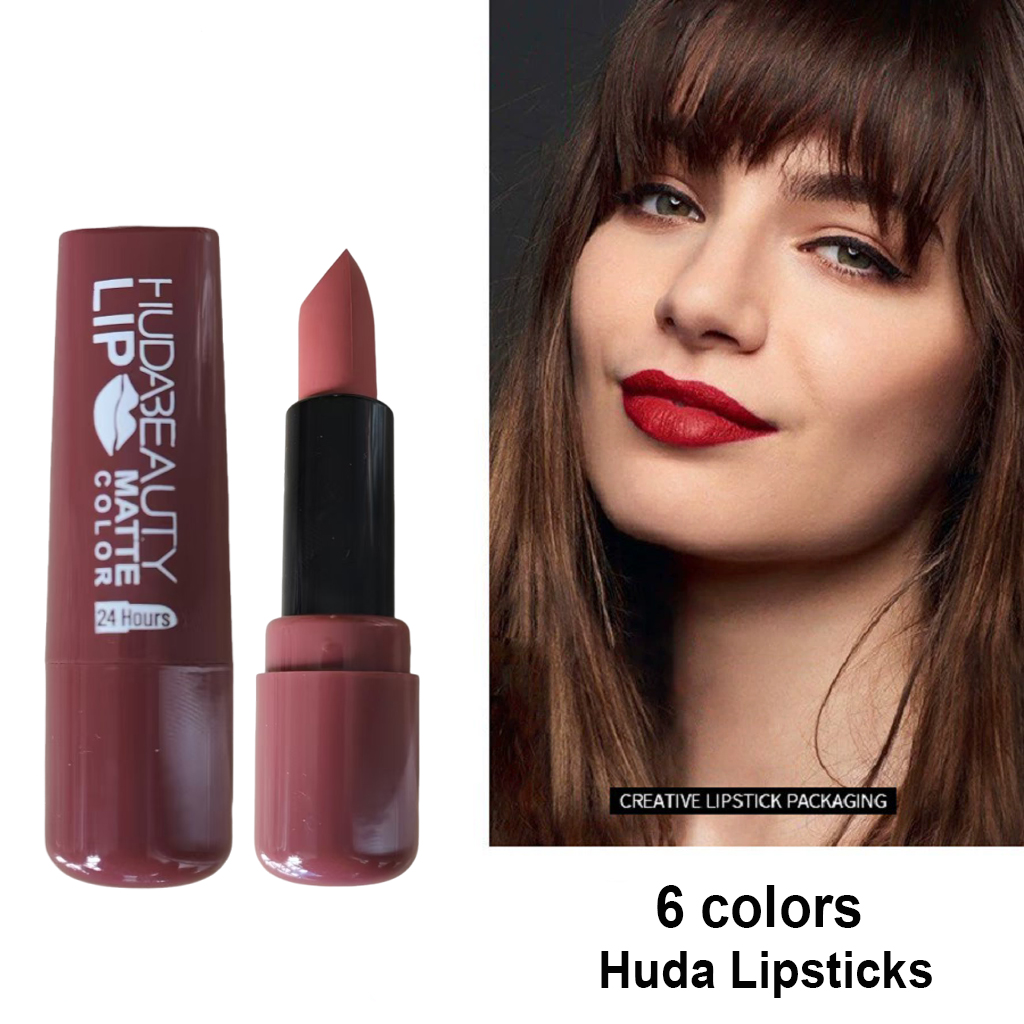 Beauty Huda Makeup - 6 cores batom fosco 3.8g huda