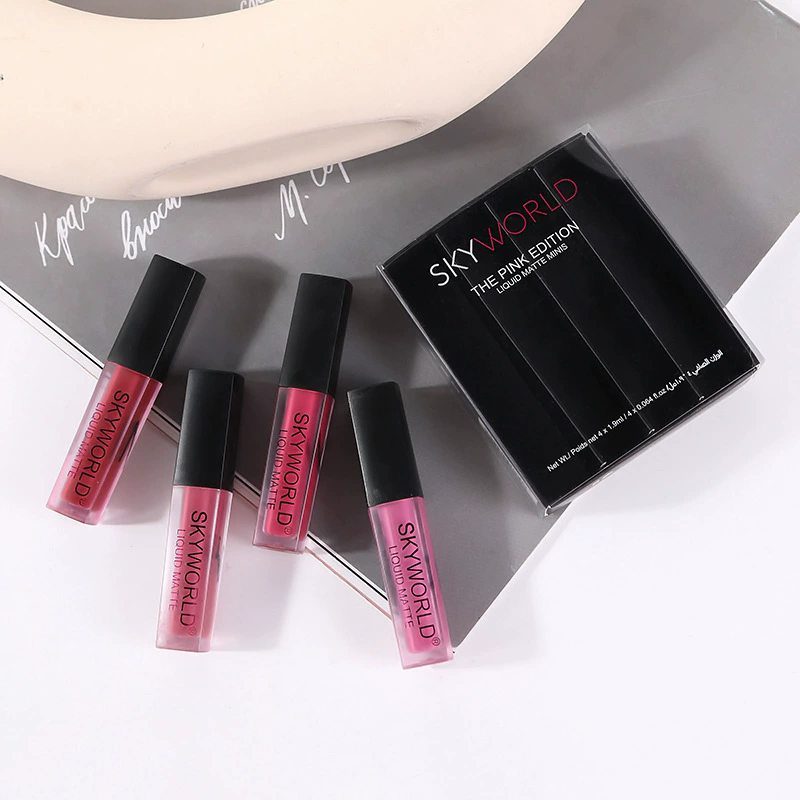 Beauty Huda Makeup - Conjunto de batom fosco, 4 unidades,