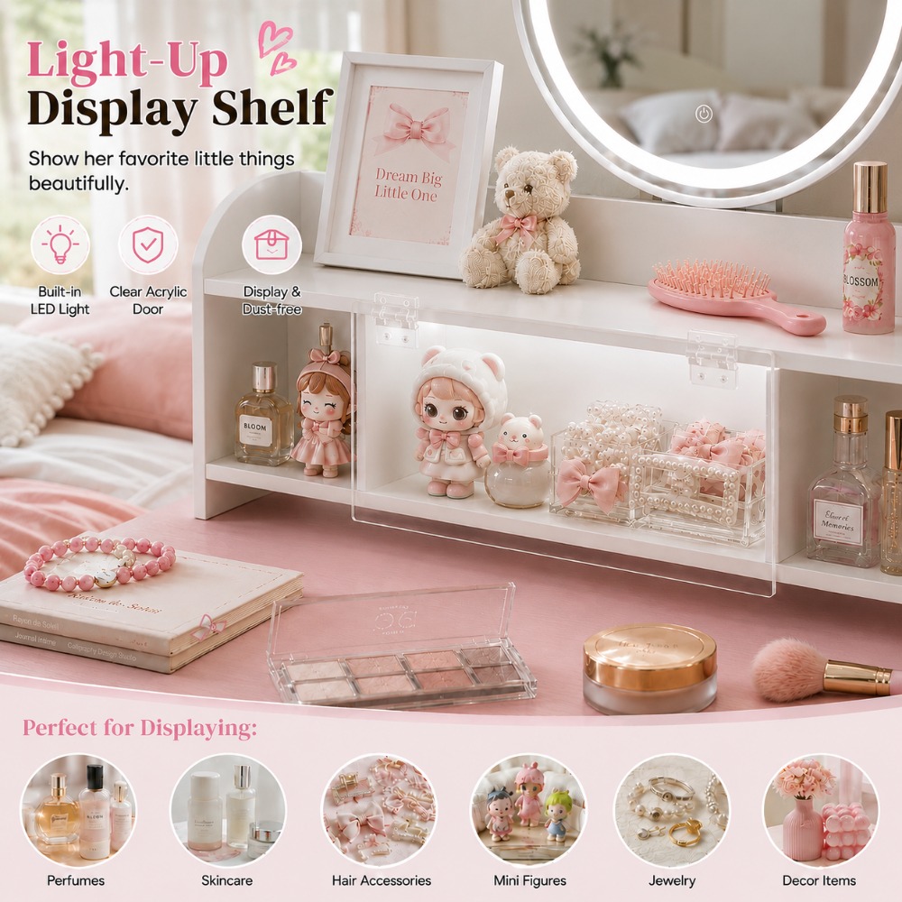 Presente Perfeito para Ela, Co - Beauty Makeup Vanity Set avaliação e preço