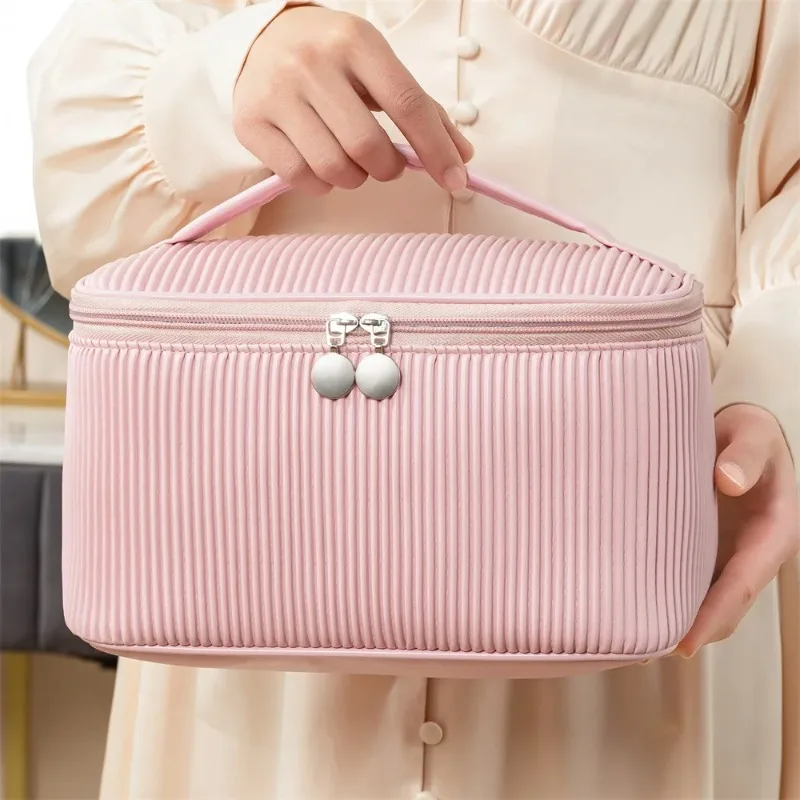 Bonito cor sólida couro do plu - Makeup Organizer avaliação e preço