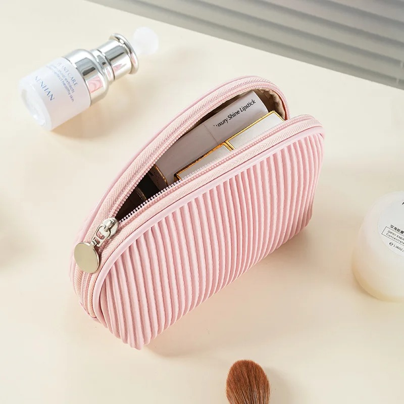 Bonito cor sólida couro do plu - Makeup Organizer avaliação e preço